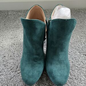 Allegra K Teal Ankle Booties